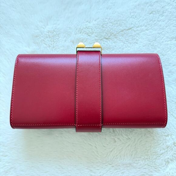 NEW!!! Hermès Hermes Red Medor Leather Clutch Bag Authentic Retail 8500$ - Picture 4 of 9